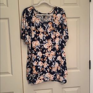 Lane Bryant Navy Floral Top DONATING ON JULY 2